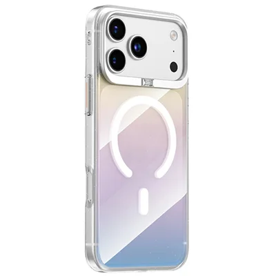 ZGA for iPhone 18 Pro Max Magnetic Case Ultra-Thin Glass + PC + TPU Shockproof Phone Cover - Colorful
