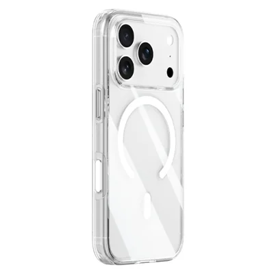 ZGA til iPhone 18 Pro Max Magnetisk Case Gennemsigtigt PC TPU Stødfast Telefonbeskyttelse Kompatibel med MagSafe - Transparent