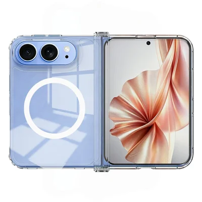 IMAK For iPhone Duo Magnetic Case Soft TPU + PC Airbag Shock Absorbing Cover - Transparent
