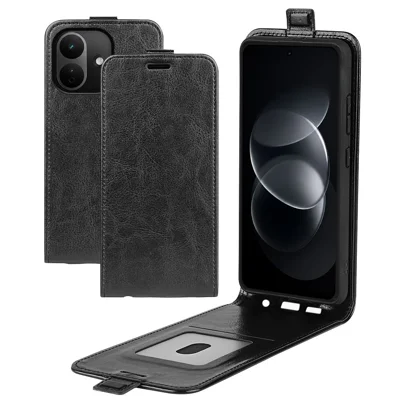 Flip Case til Xiaomi Redmi Note 17 Pro 5G med Kortplads i Læder - Sort