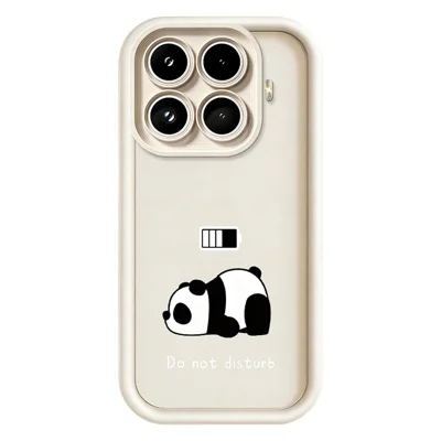 For Xiaomi 17T Phone Case Panda Printed Soft TPU Mobile Back Cover - White