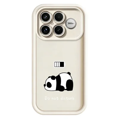 Für Xiaomi Poco F8 Ultra Handyhülle mit Panda-Druck, weiche TPU-Handyhülle – Weiß