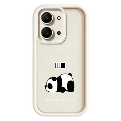 Чехол для телефона Xiaomi Redmi 15C 4G (Global) (171 мм) / Poco C85 4G (171 мм) с принтом панды, мягкий ТПУ, задняя крышка — белый