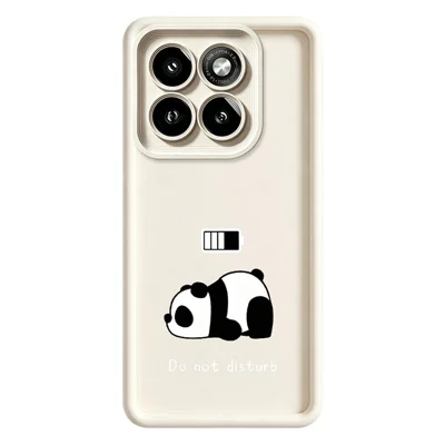 For Motorola Moto G86 5G Phone Case Panda Printed Soft TPU Mobile Back Cover - White
