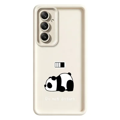 For Samsung Galaxy A36 5G Phone Case Panda Printed Soft TPU Mobile Back Cover - White
