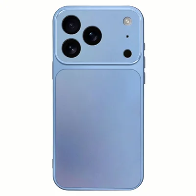 Soft Phone Case for iPhone 18 Pro  /  17 Pro Metallic Painted TPU + PC Mobile Back Cover - Blue