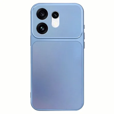 Zachte telefoonhoes voor Oppo Reno16 5G (Global) / Reno16 Pro 5G (Global) met Metallic gelakte TPU + PC achterkant - Blauw
