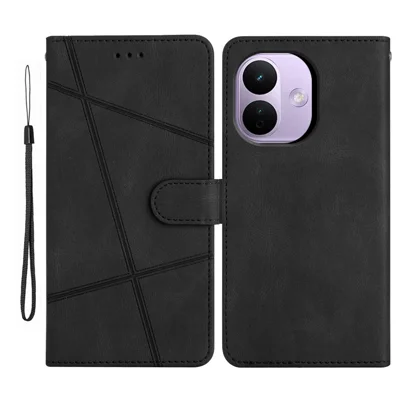 For Xiaomi Redmi Note 17 Pro 5G Case Crazy Horse Texture PU Leather Wallet Stand Phone Cover - Black