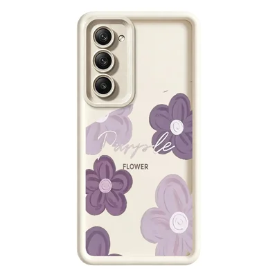 Capa para Xiaomi Redmi 15 5G (Global) (169 mm) com Estampa de Flores, Capa para Telemóvel em TPU com Revestimento Antiderrapante - Branco