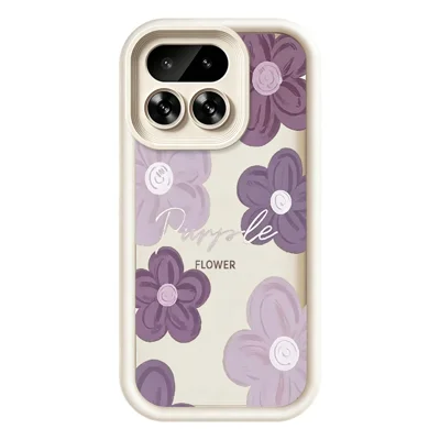 For Realme 16 Pro 5G Case Floral Pattern Printing Rubberized TPU Phone Cover - White