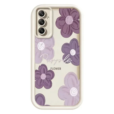TPU Case For Samsung Galaxy A18 5G  /  A18 4G  /  A17 5G  /  A17 4G Floral Pattern Printing Rubberized Phone Cover - White