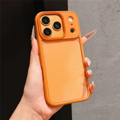 For iPhone 18 Pro Max / 17 Pro Max Case Anti-Drop TPU + PC Clear Phone Back Cover - Orange