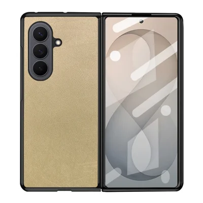 Obudowa do Samsung Galaxy Z Fold8 Ultra, jedwabisty nadruk, skóra sztuczna PU + PC, odporna na zarysowania, do smartfonu składanego - złoty