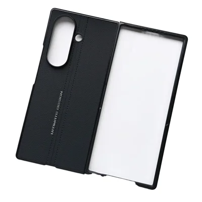 For Samsung Galaxy Z Fold8 Ultra Magnetic Case Stitching Lines Design PU Leather + PC Folding Phone Cover - Black