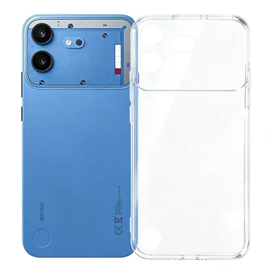 För Nothing Phone (4b) bakdäck ultra tunnt flexibelt TPU klart mobilskal - Transparent