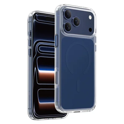 KEEPHONE REBECCA Serie til iPhone 18 Pro Max / 17 Pro Max Magnetisk Case Anti-gulnende PC-telefondæksel - Dyb Blå
