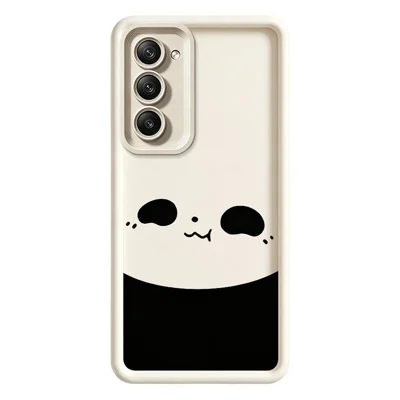 Capa de Telemóvel com Padronagem de Panda para Xiaomi Redmi 15 5G (Global) (169 mm) – Capa Traseira em TPU com Superfície Antiderrapante, Branca
