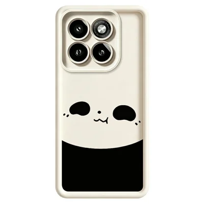 For Motorola Moto G56 5G Case Panda Pattern TPU Rubberized Anti-Slip Phone Back Cover - White
