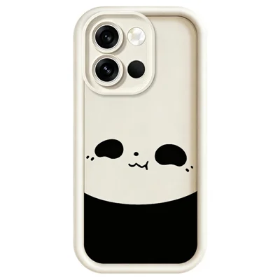 Voor OnePlus Nord 6 5G Hoesje Panda Patroon TPU Rubberachtige Anti-slip Telefoon Achterkant - Wit