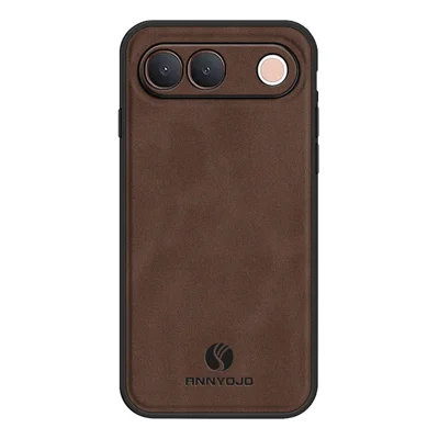 ANNYOJO for vivo S2 5G Case PU Leather + PC + TPU Anti Drop Phone Back Cover - Coffee