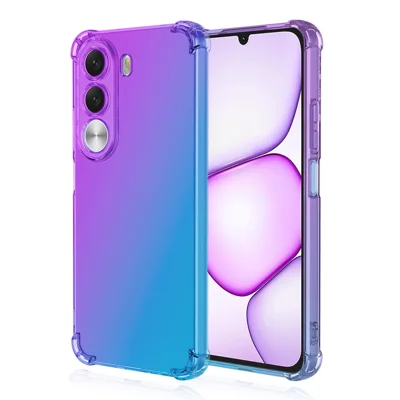 Чехол для Realme C100i 4G / C100x 4G, градиентный цвет, ТПУ, защита от падений — фиолетовый / синий