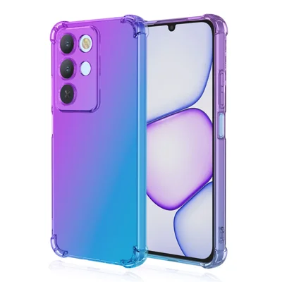 Чехол для Realme C100 5G / C83 5G с градиентом, цветной ТПУ-чехол, устойчивый к падениям, фиолетовый / синий