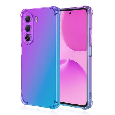 جراب لهاتف OnePlus Nord CE6 Lite 5G بتصميم تدريجي أنيق من مادة TPU مقاوم للسقوط - أرجواني / أزرق