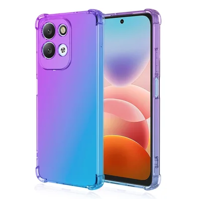 Voor Xiaomi Redmi 17 5G / 17 4G hoesje met gradatiekleur TPU anti-valtelefoonhoes - Paars / Blauw