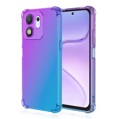 Obudowa na Honor X7e Plus 5G / 600 Smart 5G, kolor gradientowy, z tworzywa TPU, antyudarowa - fioletowa / niebieska