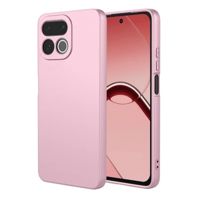 Чехол для Realme 16T 5G, с ощущением жидкого силикона, мягкий чехол из ТПУ, защитный чехол для телефона — розовый