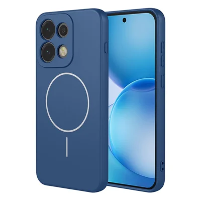 For Oppo Reno16 Pro 5G (Global) Magnetic Case Anti Drop Soft TPU Phone Back Cover - Blue