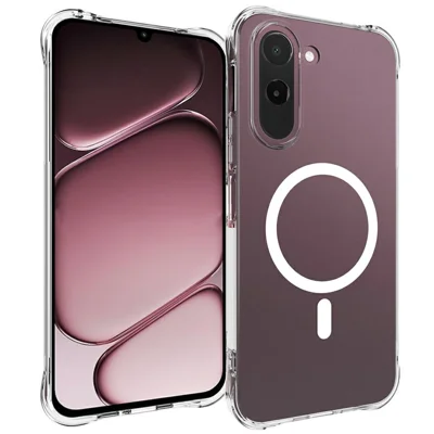 Groothandel voor OnePlus N6x 4G magnetische hoes TPU anti-val telefoon achterklep - Transparant