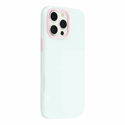 For iPhone 16 Pro Max Case Shockproof TPU Phone Cover with Detachable Camera Frame - Blue