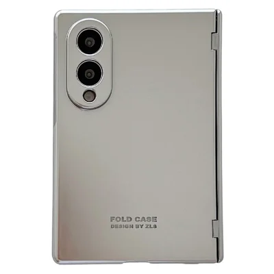 For Samsung Galaxy Z Fold8 Case Hard PC Shockproof Phone Cover with Front Screen Film - Silver