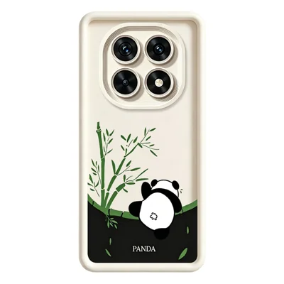 Phone Case for Xiaomi Redmi Note 15 4G (Global) / Note 15 5G (Global) / Poco M8 5G , Cartoon Panda Bamboo Pattern TPU Anti-Slip Protective Cover - White