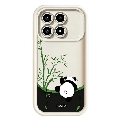 Folia na Xiaomi Poco F8 Pro 5G Folio z motywem pandy i bambusa Miękka TPU ochronna obudowa antypoślizgowa - Biały