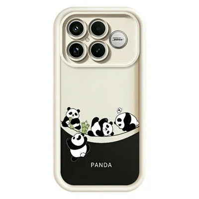 For Xiaomi Poco F8 Ultra / Redmi K90 Pro Max 5G Case Four Cartoon Pandas Pattern Soft TPU Protective Phone Cover - White