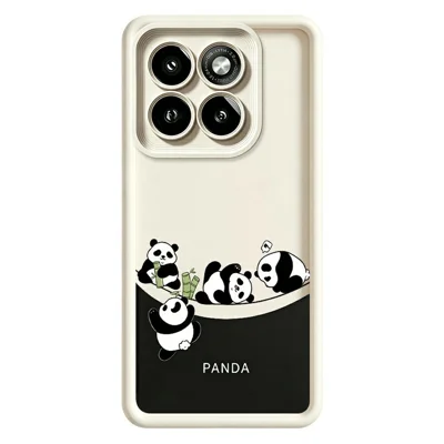 For Motorola Moto G56 5G Case Four Cartoon Pandas Pattern Soft TPU Protective Phone Cover - White