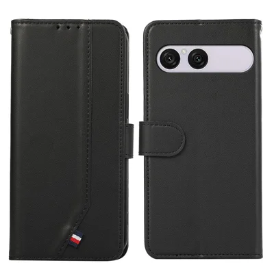 Cover per Sony Xperia 10 VIII con chiusura a libro e protezione RFID in pelle - Nero