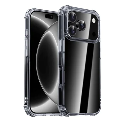 IPAKY til iPhone 18 Pro Max  /  17 Pro Max Case Fire Hjørne Støtdæmpende Klar Telefon Bagdækning - Transparent
