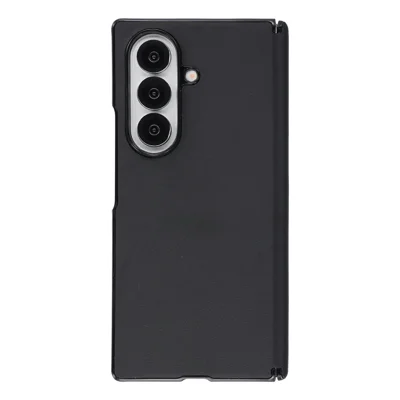 Чехол для Samsung Galaxy Z Fold8 Ultra с шарнирной конструкцией, изысканная текстура кожи личи, чехол из кожи ПУ и поликарбоната - черный