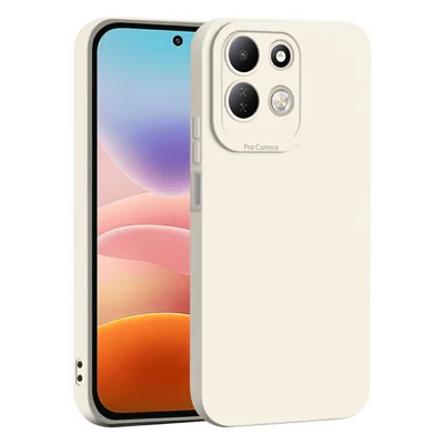 Voor Xiaomi Redmi 17 4G / 5G hoesje Nauwkeurige camera-uitsparingen Zachte TPU Stootvaste telefoonhoes - Wit
