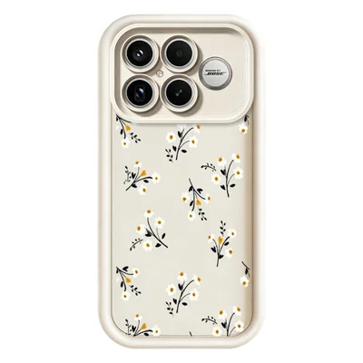 Für Xiaomi Poco F8 Ultra TPU Hülle Blumenmuster Gummierte Handy-Rückseite - Weiß