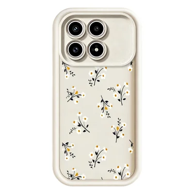 Cover in TPU per Xiaomi Poco F8 Pro 5G, Cover Posteriore Antiscivolo con Motivo Floreale di Margherite - Bianco