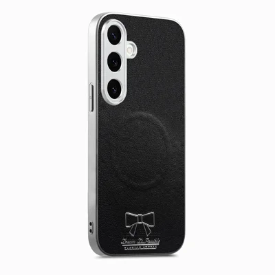 Bow Magnetisch Hoesje voor Galaxy A27 5G YSK-01 Geweven Textuur Metalen Frame N52 Magneet Stootvaste Telefoonhoes