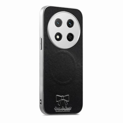 DREAM IS POSSIBLE FASHION STUDIO Stropdas met Magneet YSK-01 Telefoonhoesje voor Honor X60 Pro 5G / X9c 5G / Magic7 Lite 5G Geweven Structuur N52 Magneet Dubbellaags Stootvrij Verhoogde Randen Hoes