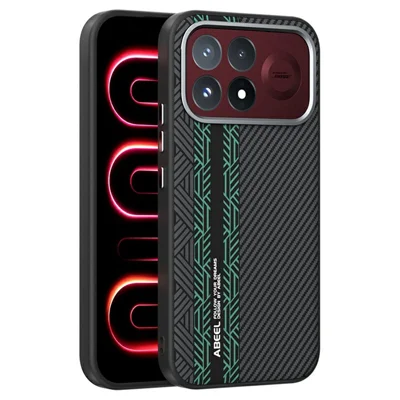 ABEEL For Xiaomi Poco F9 Pro 5G Magnetic Case PC + TPU + Aluminum Alloy + PU Leather Slim Phone Back Cover - Texture 2
