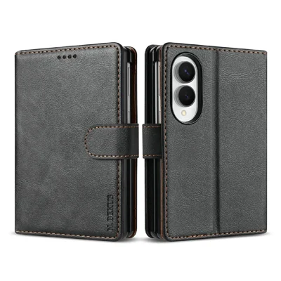 N.BEKUS CSJ-001 Til Samsung Galaxy Z Fold8 Stående Hylster PU Læder Wallet Telefondæksel - Sort