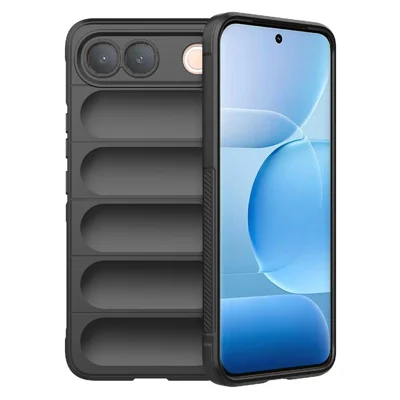 For vivo S2 5G Phone Case Anti-Drop Soft TPU Rugged Back Cover - Black