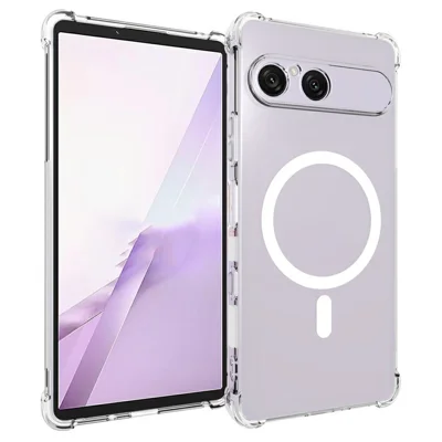 Custodia magnetica per Sony Xperia 10 VIII, cover posteriore in TPU antiurto - trasparente